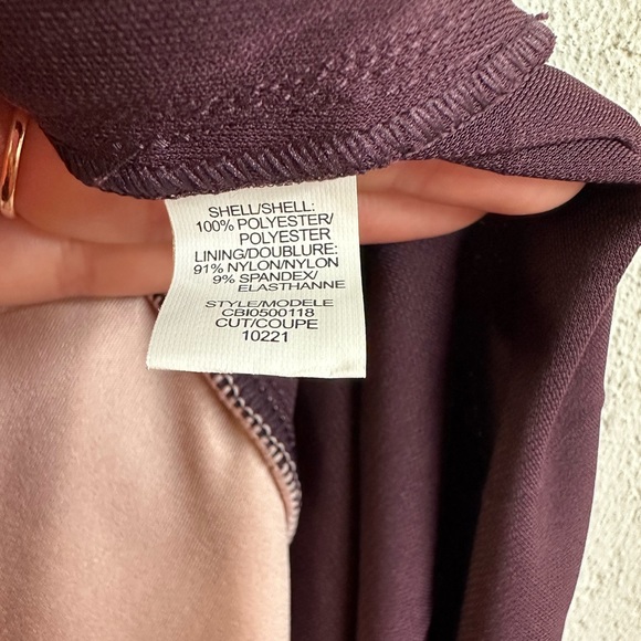 Halston Heritage Square Neckline Midi Length Dress Asymmetrical 10 Pink - Picture 6 of 6